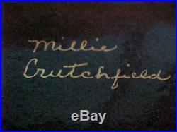 11 Signed Millie Crutchfield Modern Enamel Copper Art Plate Midcentury Painting