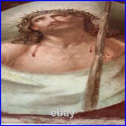 19th Century Ecce Homo After Guido RENI Porcelain Enameled Hand Painting Signed