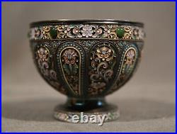 19th Century Russian Faberge Enamel Bowl By Pavel Ovchinnikov