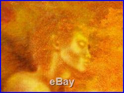 2 Male Nudes Large Lester Russon Surreal Oil Painting Glossy Enamel Finish-men
