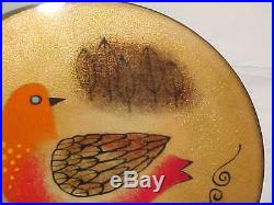 50s Margaret Johnson Wildweed Modern Enamel Copper Art Plate Midcentury Painting