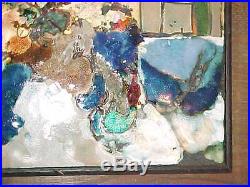 64 Harvey Klineman Modern Midcentury Abstract Enamel Copper Art Plaque Painting