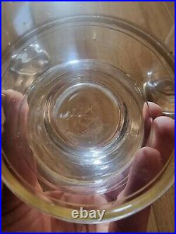 6× ANTIQUE LOBMEYR HAND PAINTED ENAMEL DOG SCENE Art Glass GILT 1800s very rare