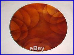 8 3/4 Modern Canadian Enamel Copper Art Plate Midcentury Abstract Painting Nice