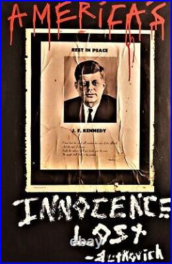 95% OFF SALE John F Kennedy Poster within Pub. Artist's Pop-Art Work Signed + COA