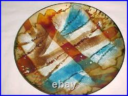 9 3/4 Myles Libhart Enamel Copper Art Plate Modern Midcentury Abstract Painting
