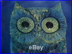 9+ Signed A. List Mexico Modern Enamel Copper Art Bowl Midcentury Owl Painting