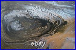 ABSTRACT Painting Original Fluid Art Pour Modern Artwork Wall Art Lake 16x24