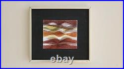 Abstract Enamel on Copper Framed Painting