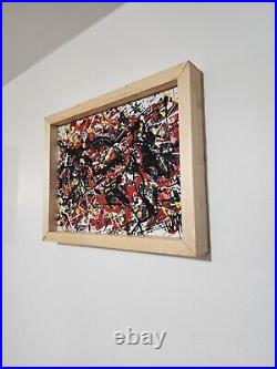 Abstract paintings on canvas original framed