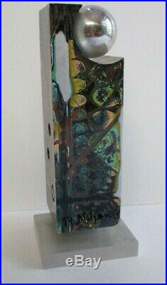 Alfonso Contemporary Sculpture Metal Modernism Enamel Painting Swirl Abstract