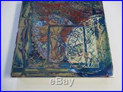 Alfonso Hanging Sculpture Metal Modernism Enamel Painting Swirl Abstract Drip