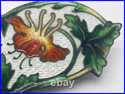 Antique Art Nouveau Enamel Brooch by Charles M. Robbins