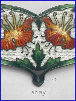 Antique Art Nouveau Enamel Brooch by Charles M. Robbins