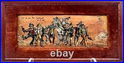 Antique Enamel On Copper Painting Uncle Tom Cobley (Cobleigh) Rita. E. Whitaker
