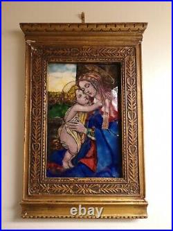 Antique English Enamel Painting? Virgin & Child Archibald Wells 1913