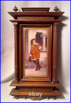 Antique French Artist Signed Enamel Framed