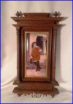 Antique French Artist Signed Enamel Framed