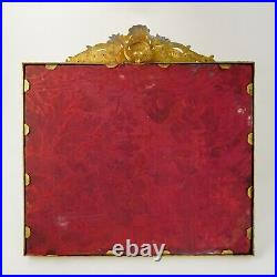 Antique French Limoges Enamel Portrait Plaque Gilt Bronze Empire Frame