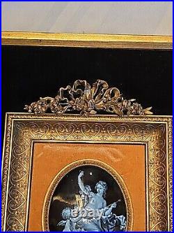 Antique French Nobles Miniature Portrait wall Painting free shipping