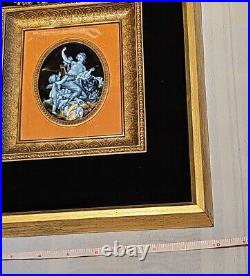 Antique French Nobles Miniature Portrait wall Painting free shipping