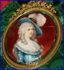 Antique French Signed Miniature Framed Painting