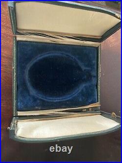 Antique Hand Painted Portrait. Oval Enameled Dore Frame + Case. Price Reduced/NR
