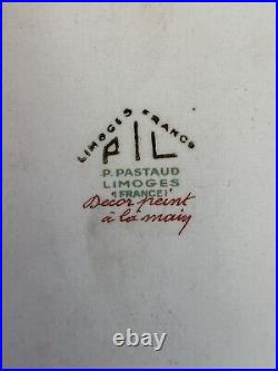 Antique P. Pastaud Limoges FRANCE Painted Enameled Porcelain Plaque Signed