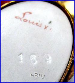 Antique Signed BIZET Enamel on Porcelain Miniature of Young Louis XVI