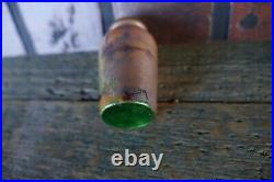 Antique miniature enamel hand painted French art glass vase 1870 signed Leroy