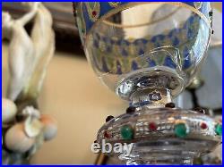 Art Wine Goblet/Chalice-Enameled/Gold Trim and Jewels