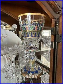 Art Wine Goblet/Chalice-Enameled/Gold Trim and Jewels