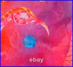 Art abstract painting contemporary figures surrealism fantasy landscape fluo pop