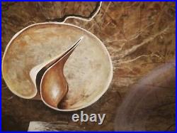 Art abstract painting modern contemporary figurative surrealism metal gold alien