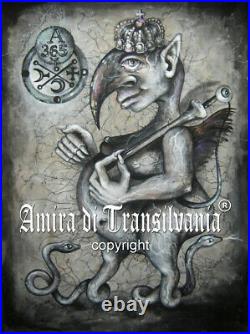 Art modern painting figurative contemporary goetia lemegeton abraxas demon seal