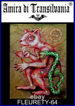 Art modern painting figurative contemporary goetia lemegeton flaures demon seal