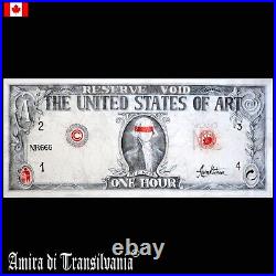 Art painting contemporary modern symbol esoteric magic dollars money banknote by