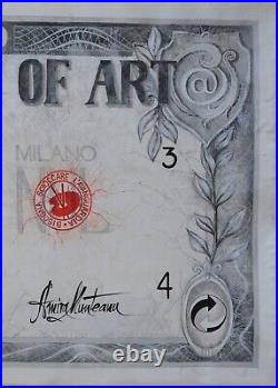 Art painting contemporary modern symbol esoteric magic dollars money banknote by