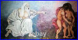 Art painting modern contemporary figurative decorative biblical figures adam eve