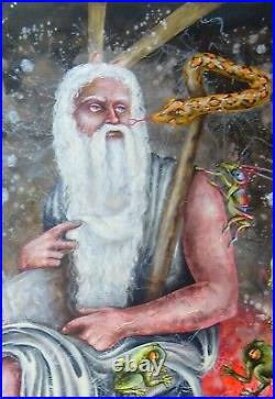 Art painting religion sacred hebrew jewish old testament moses portrait disaster