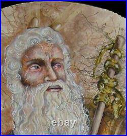 Art painting religion sacred hebrew jewish old testament moses portrait red frog