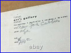 Artist Signed Enamel on Copper Framed Painting New York Cabbies Orr's Gallery