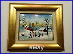 Authentic Charles H Penny Enamel On Copper Painting With Coa