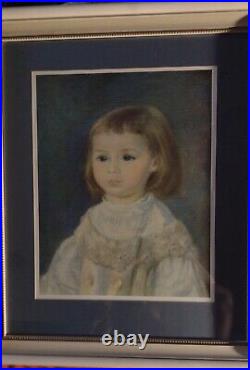 Authentic Vintage'A Child In White professionally Framed. NY 1947