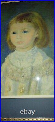 Authentic Vintage'A Child In White professionally Framed. NY 1947