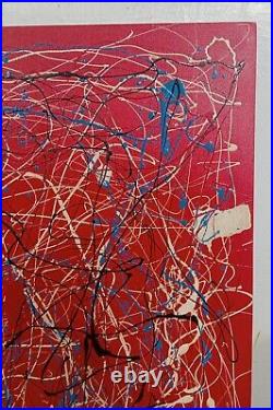 Awesome Jackson Pollock Enamel On Canvas Dated And Signed 1951 In Good Condition