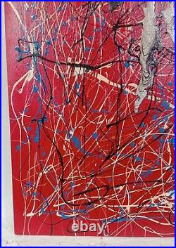 Awesome Jackson Pollock Enamel On Canvas Dated And Signed 1951 In Good Condition