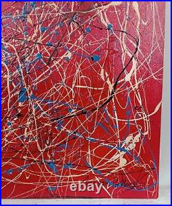 Awesome Jackson Pollock Enamel On Canvas Dated And Signed 1951 In Good Condition