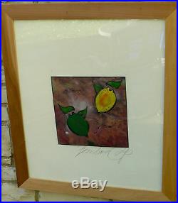 Barbara Culp Enameled Metal Sculpture Fruit Lemon Lime Painting