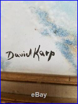 Beautiful Enamel On Copper Painting By David Karp-signed, High Quality